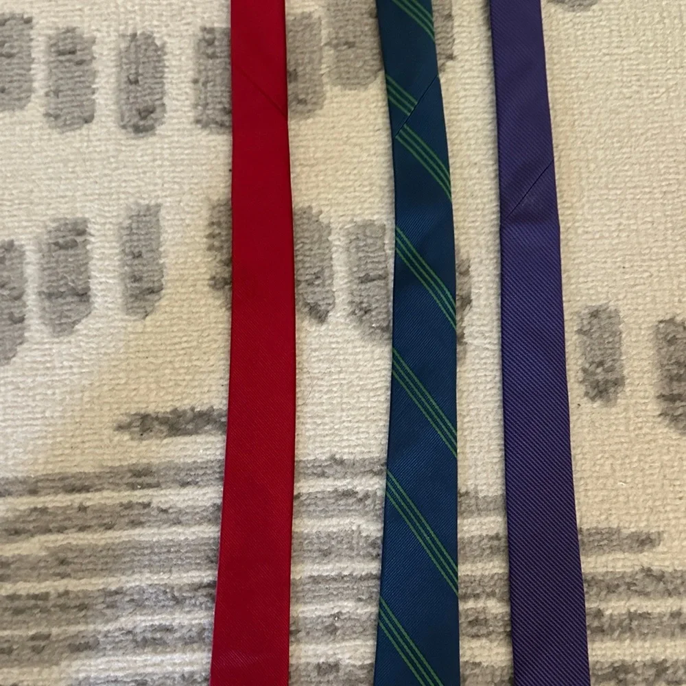 Classic Red, Green/blue, and Purple Crewcuts Tie Set